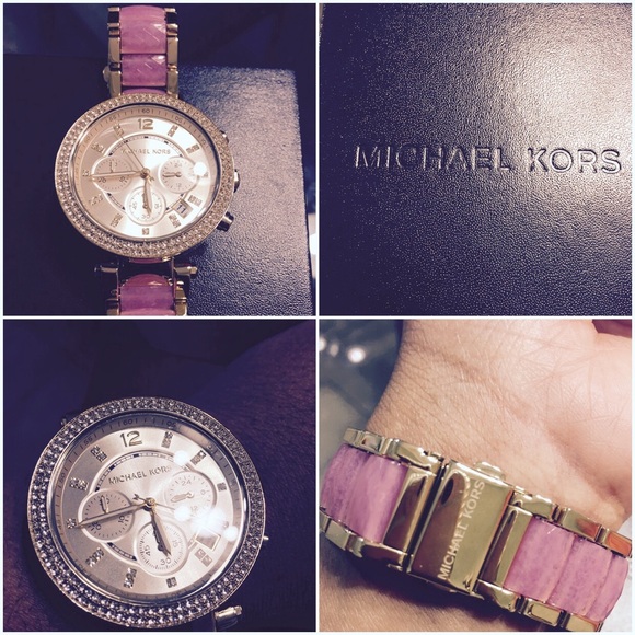 Michael Kors Pink and Gold Women's Watch - Picture 1 of 4